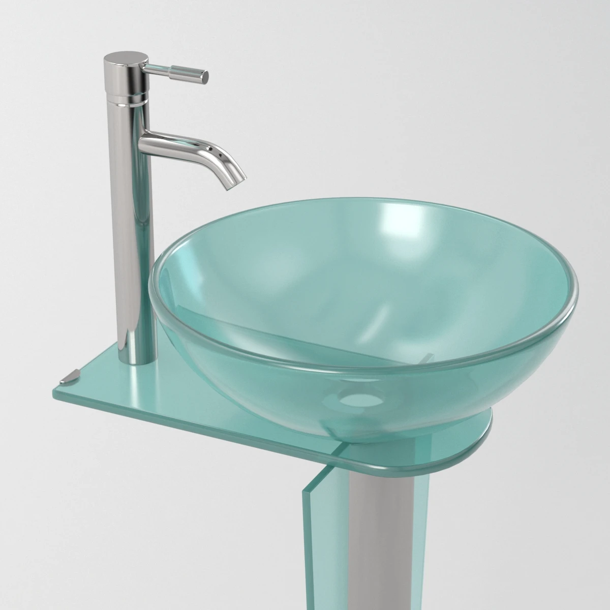 Fresca Vitale Modern Glass Bathroom Vanity With Mirror 3D Model_03